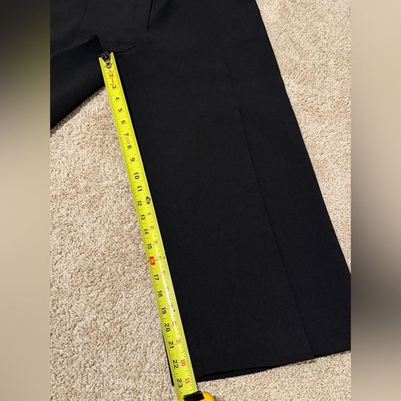 White House Black Market Size 6 Wide Leg Crop Dress Pants Front Slit Flat Front - Picture 4 of 6